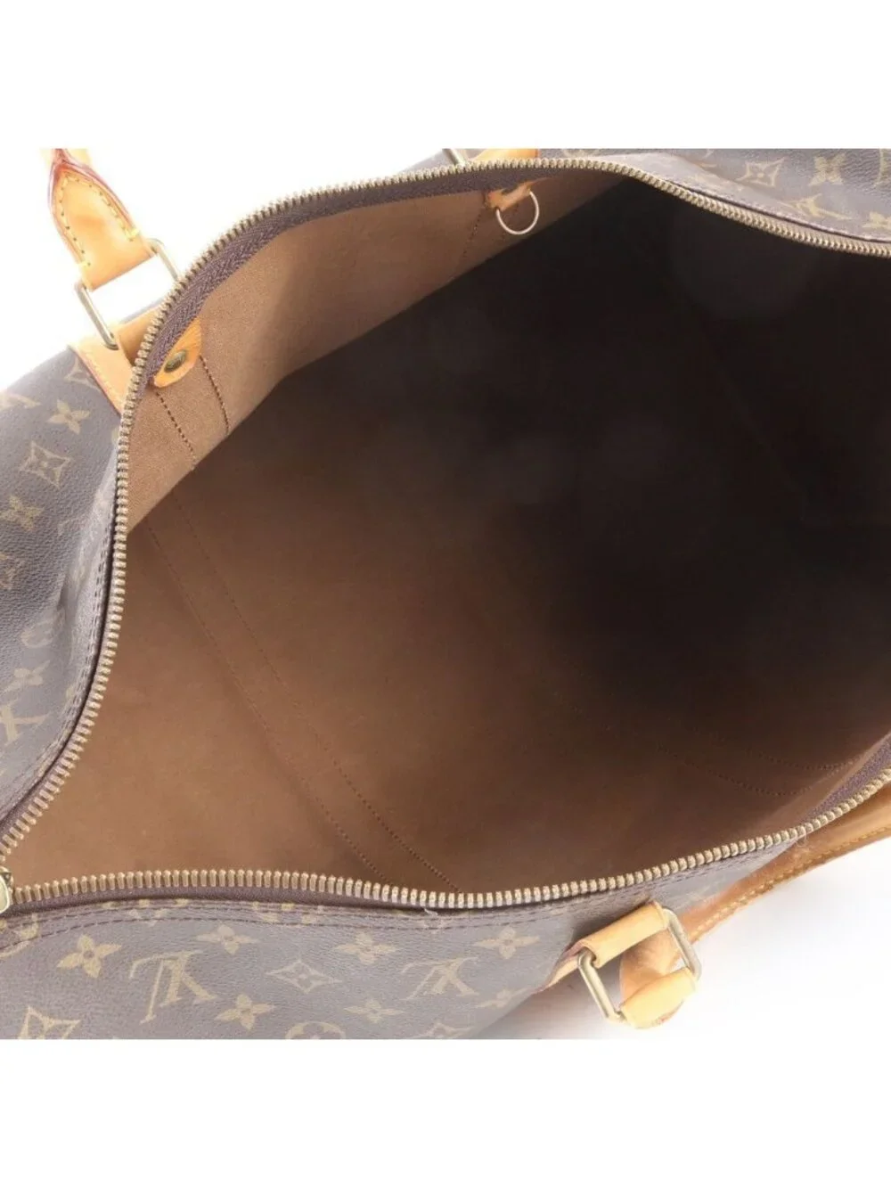 Louis Vuitton Monogram Keepall 50 Leather Boston Bag Tote Carry